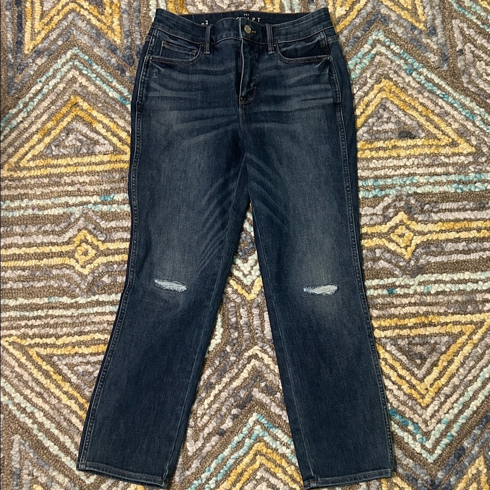 White House Black Market The Sculpt Straight Crop Jeans